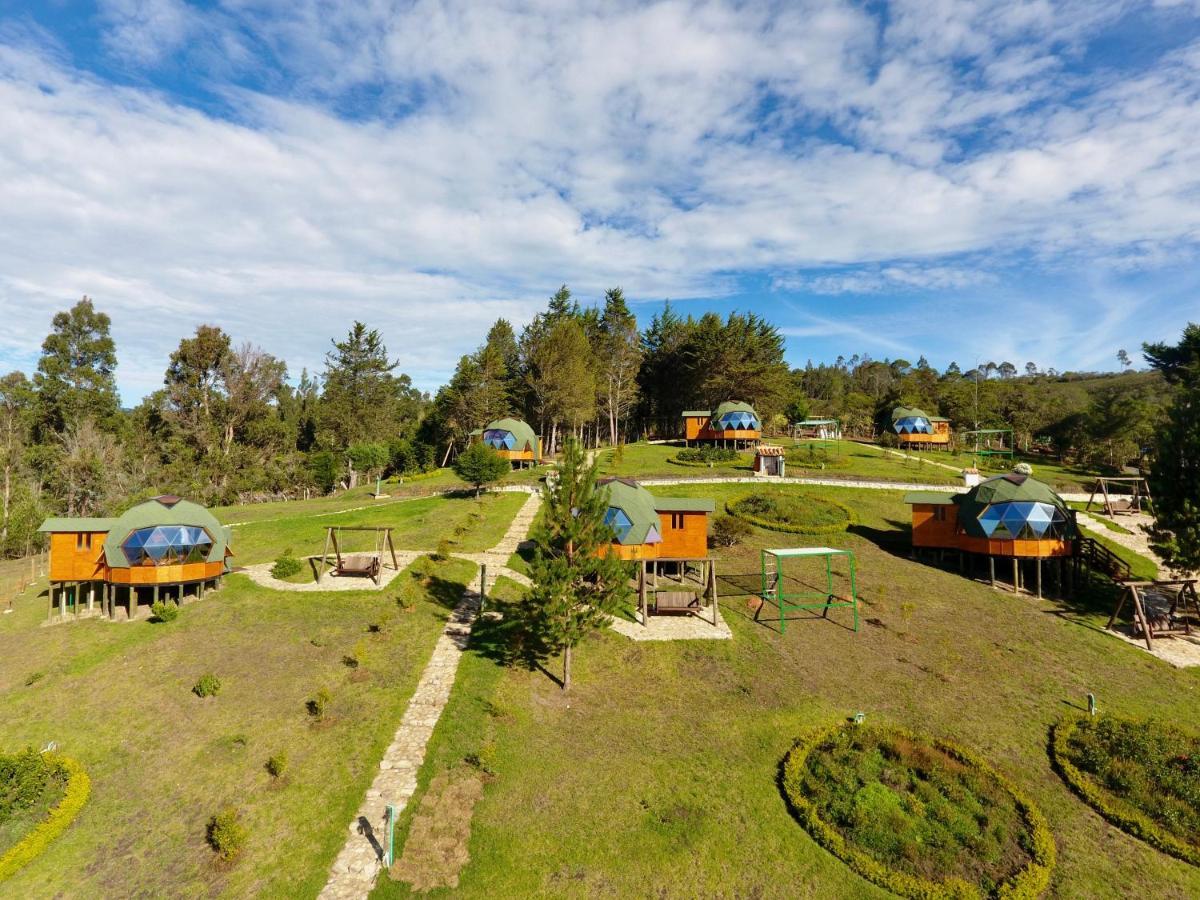 Glamping Y Chalet Aventura Park Villa De Leyva La Periquera 外观 照片