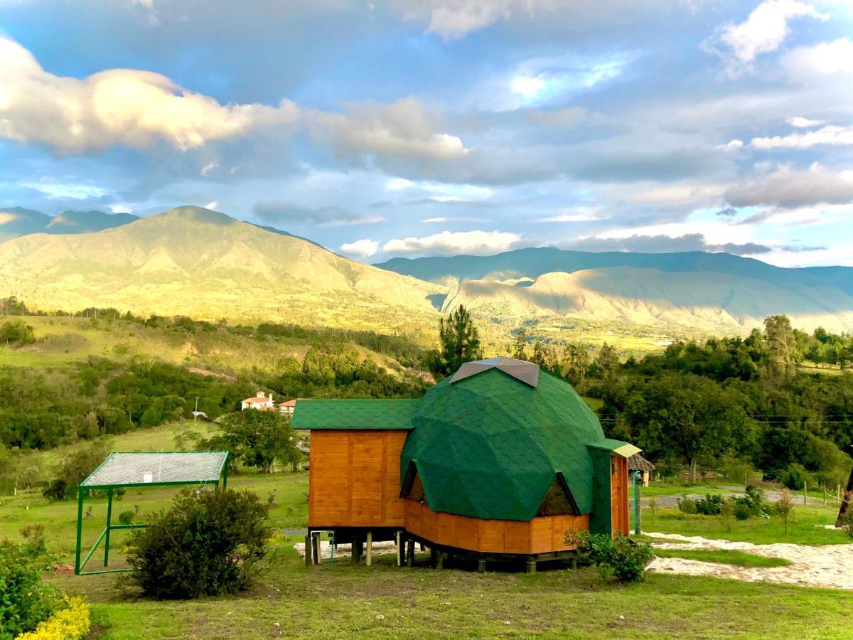 Glamping Y Chalet Aventura Park Villa De Leyva La Periquera 外观 照片