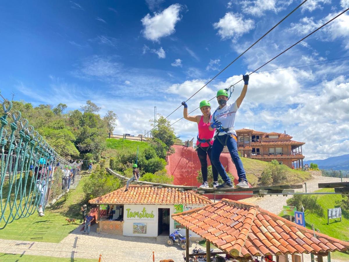 Glamping Y Chalet Aventura Park Villa De Leyva La Periquera 外观 照片